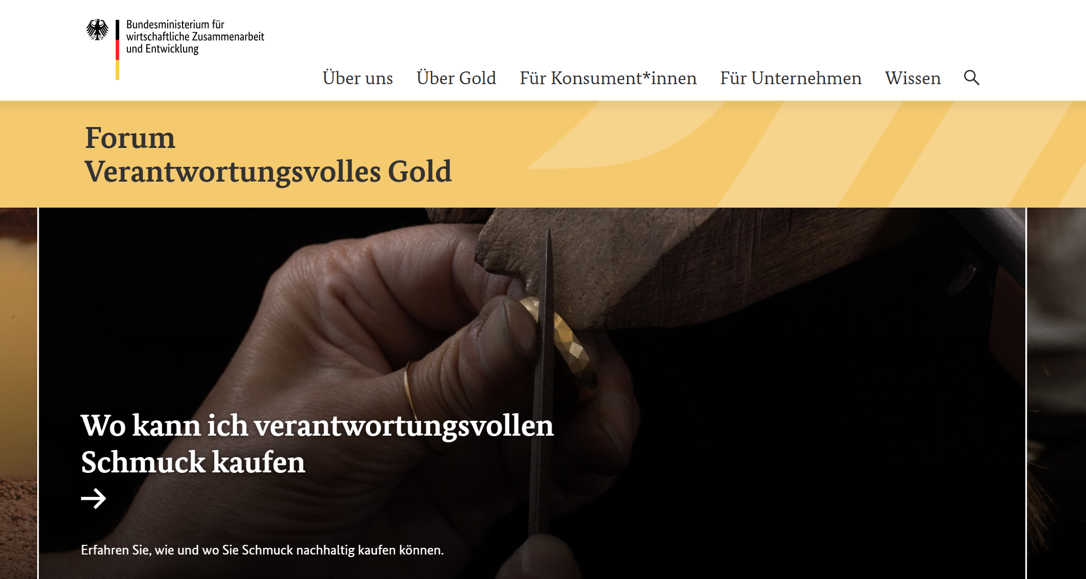 Screenshot - forum für verantwortungsvolles Gold
