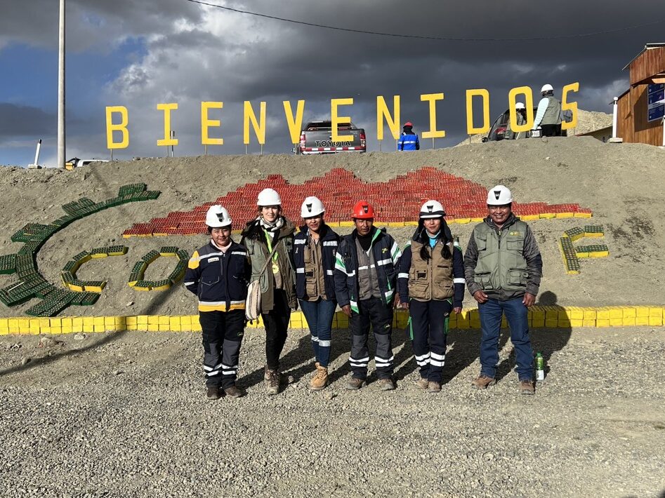 Photo: Our general manager Desirée visiting the Fairtrade certified mine CECOMSAP in Peru
