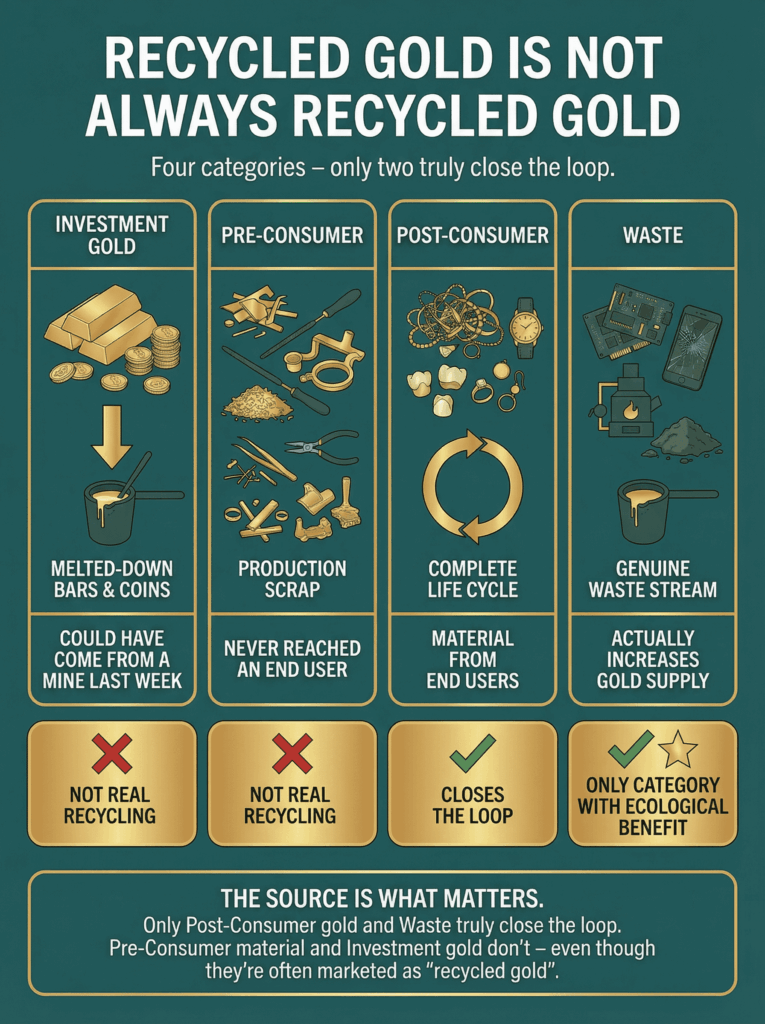 infografic recycled gold-4 categories