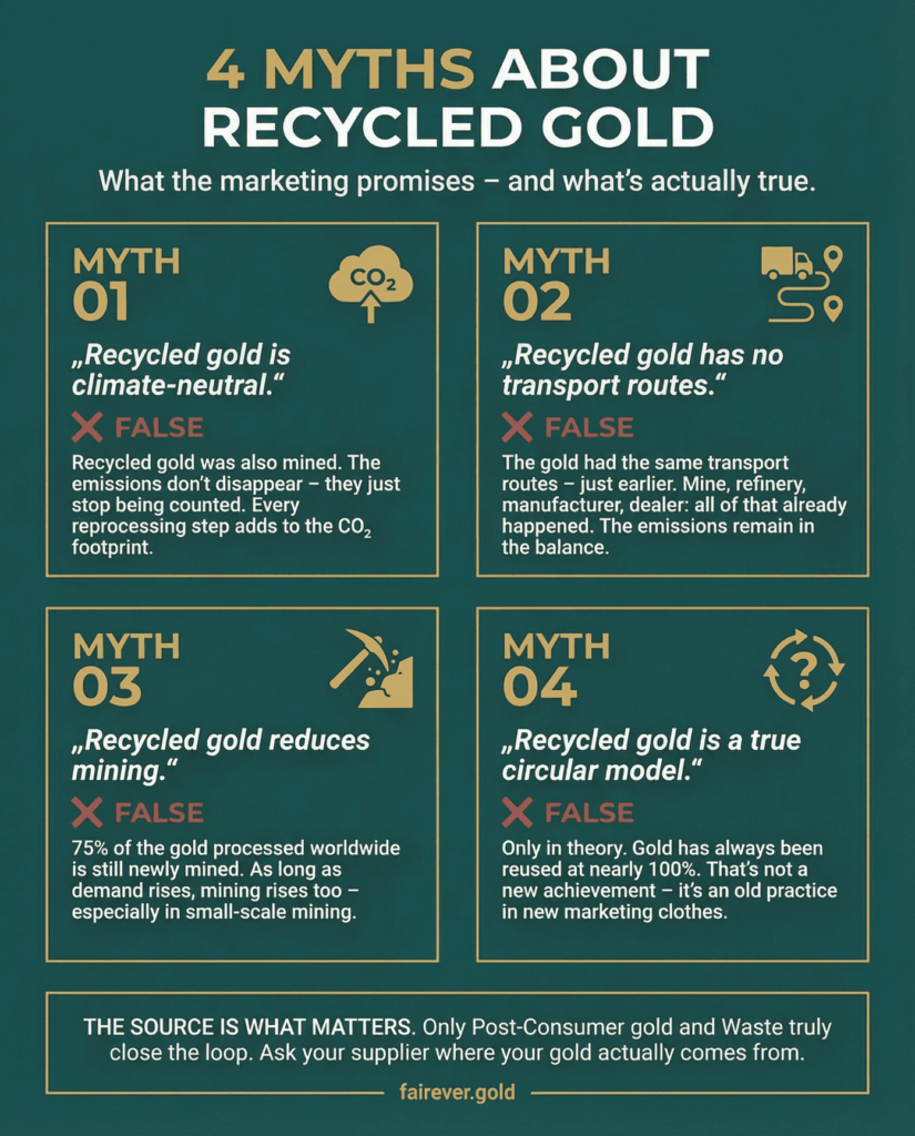 infografic recycled gold myths