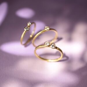 Stack of Fairmined Eco Gold Rings